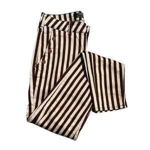 Scotch & Soda Black and White Striped Skinny Jeans